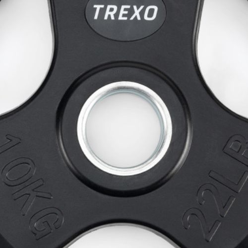 TREXO RW10 10 kg peso in ghisa gommata nera