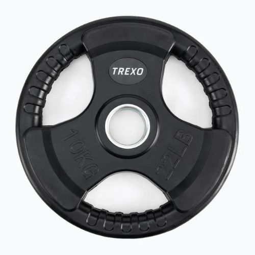 TREXO RW10 10 kg peso in ghisa gommata nera