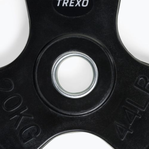 TREXO RW20 Peso in ghisa gommata da 20 kg nero