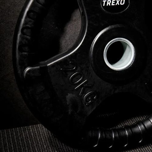 TREXO RW20 Peso in ghisa gommata da 20 kg nero