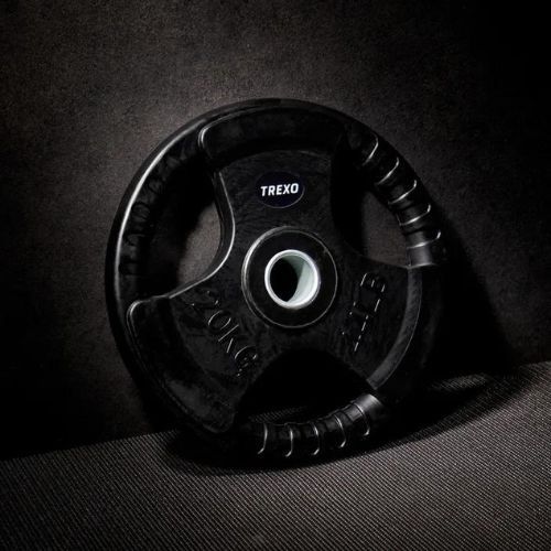 TREXO RW20 Peso in ghisa gommata da 20 kg nero