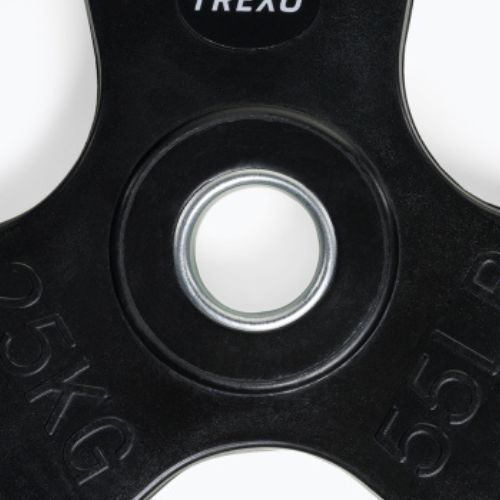 TREXO RW25 in ghisa gommata peso 25 kg nero