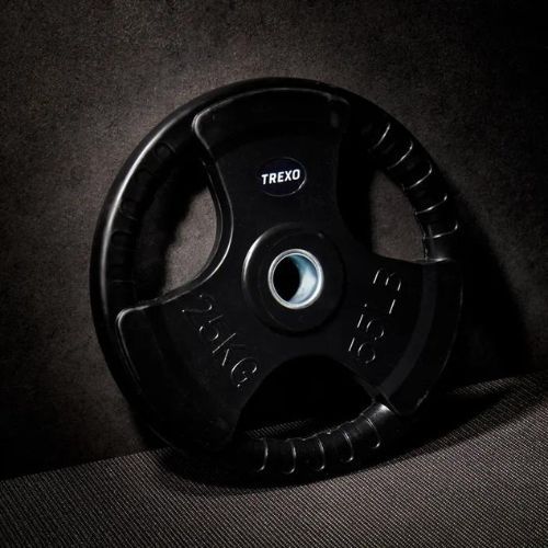 TREXO RW25 in ghisa gommata peso 25 kg nero