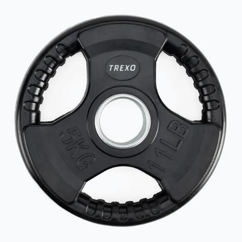 TREXO RW5 in ghisa gommata peso 5 kg nero
