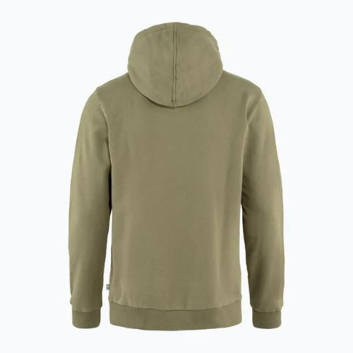 Felpa da trekking da uomo Fjällräven Logo Hoodie oliva chiara
