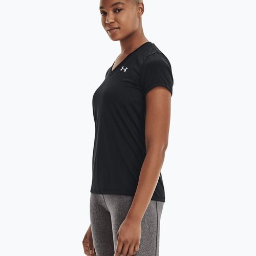 Maglietta da allenamento Under Armour Tech SSV donna - Nero pieno/argento metallizzato