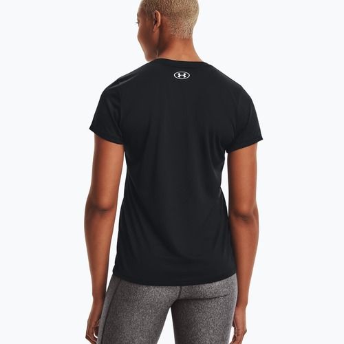 Maglietta da allenamento Under Armour Tech SSV donna - Nero pieno/argento metallizzato