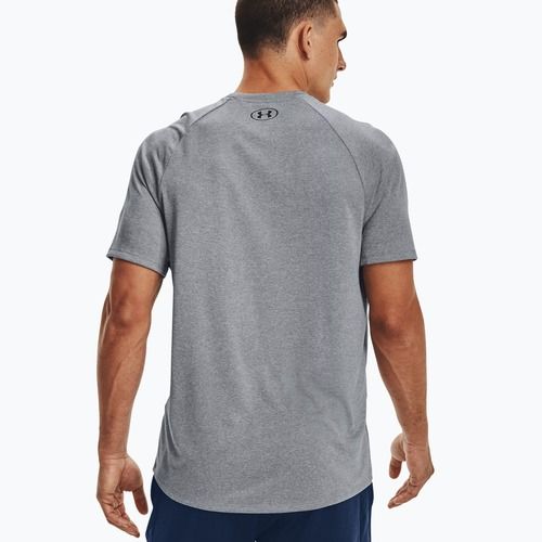 Maglietta da allenamento Under Armour Tech 2.0 steel light heather/nero da uomo
