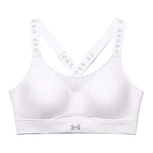 Reggiseno fitness Under Armour Infinity High bianco/bianco/grigio aloe