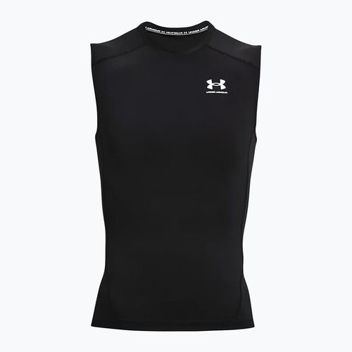 Canotta Under Armour HG Armour Comp nero/bianco da uomo per l'allenamento