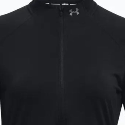 Felpa da running Under Armour Qualifier Run 2.0 1/2 Zip nero/nero/riflettente da donna
