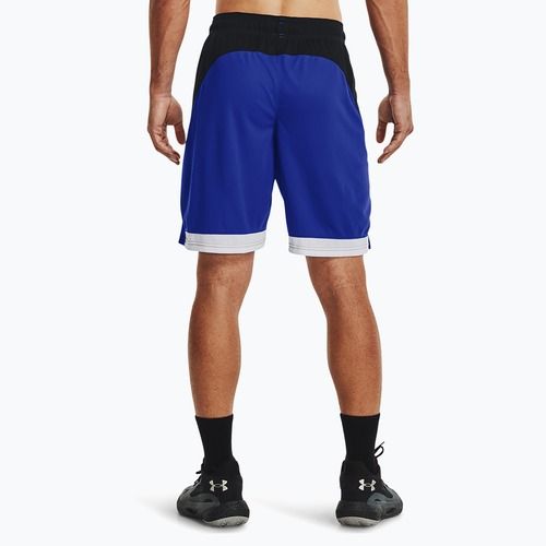 Pantaloncini da basket Under Armour Baseline 10In da uomo, royal/bianco