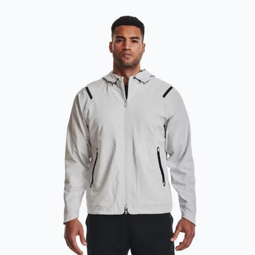 Under Armour giacca da allenamento da uomo Unstoppable halo grigio/nero