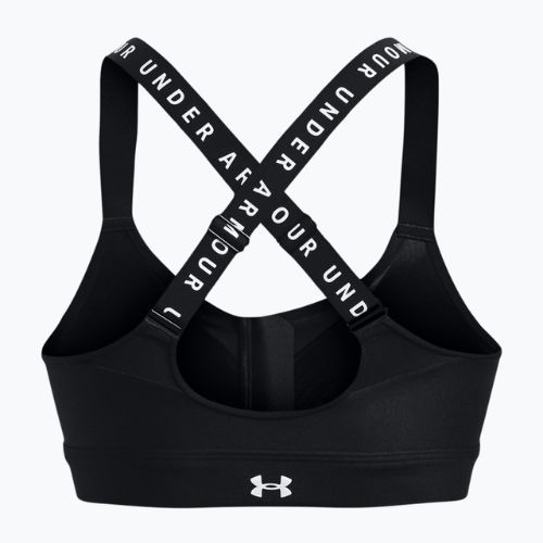 Reggiseno fitness Under Armour Infinity High Bra Zip nero/bianco