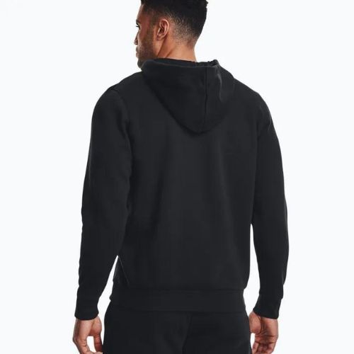 Under Armour Essential Fleece FZ Hood Uomo nero/bianco