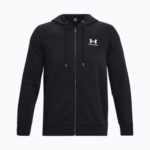 Under Armour Essential Fleece FZ Hood Uomo nero/bianco