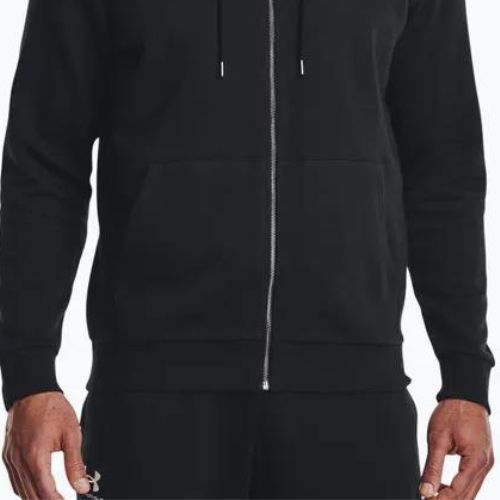 Under Armour Essential Fleece FZ Hood Uomo nero/bianco