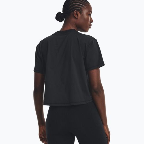 Maglietta da allenamento Under Armour Meridian nero/argento metallizzato da donna