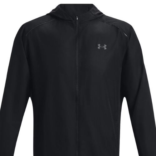 Under Armour Storm Run Uomo Giacca da corsa con cappuccio nero/grigio/riflettente