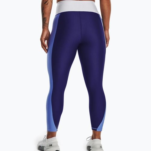 Leggings Under Armour donna Blocked Ankle blu sonar/bianco