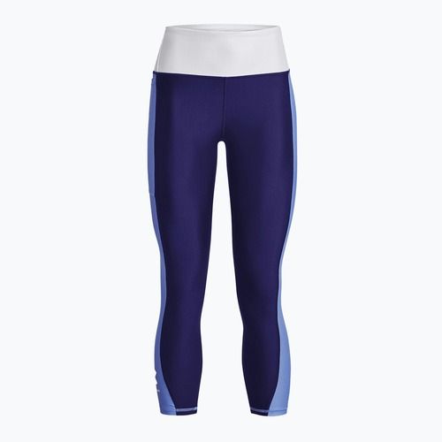Leggings Under Armour donna Blocked Ankle blu sonar/bianco