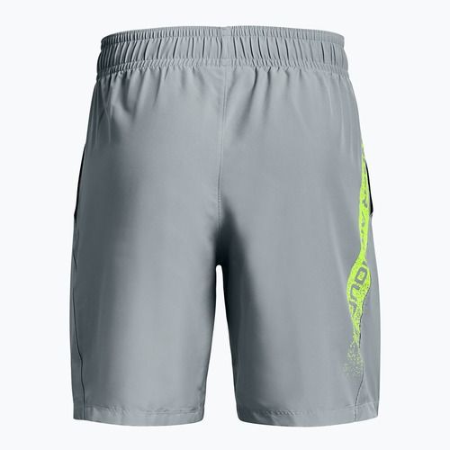 Pantaloncini da allenamento Under Armour Woven Graphic harbor blue/lime surge da uomo