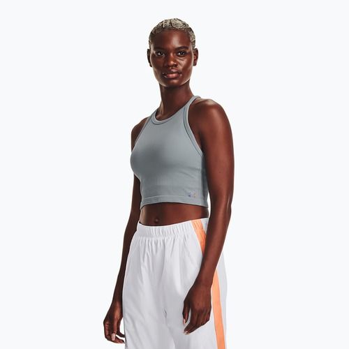 Under Armour Rush Seamless Canotta da allenamento da donna blu harbor/grigio diluvio/iridescente