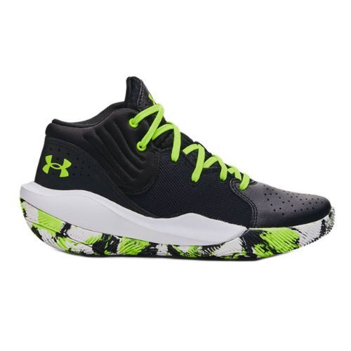 Under Armour Gs Jet '21 scarpe da basket per bambini nero / bianco / lime surge