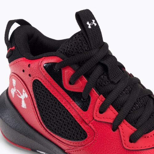 Under Armour GS Lockdown 6 rosso/nero/bianco scarpe da basket per bambini