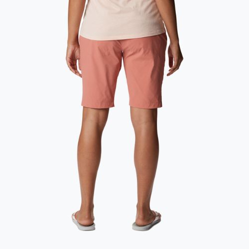 Pantaloncini da trekking da donna Columbia Satuday Trial Long corallo scuro