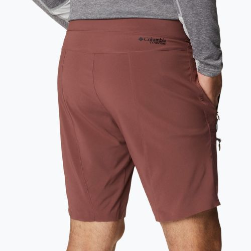 Pantaloncini da trekking Columbia Titan Pass light raisin da uomo