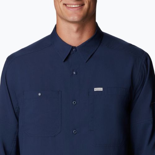 Columbia Silver Ridge Utility Lite, camicia da uomo, colore blu scuro.