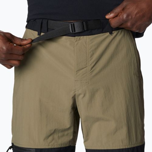 Pantaloncini da trekking Columbia Summerdry Belted verde pietra/nero da uomo