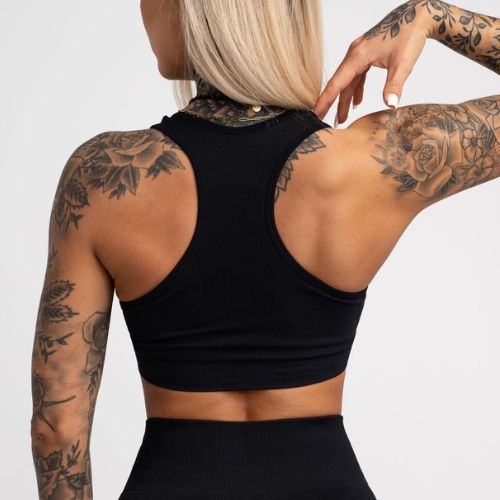 Reggiseno fitness Gym Glamour Compress nero