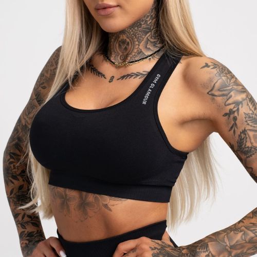 Reggiseno fitness Gym Glamour Compress nero