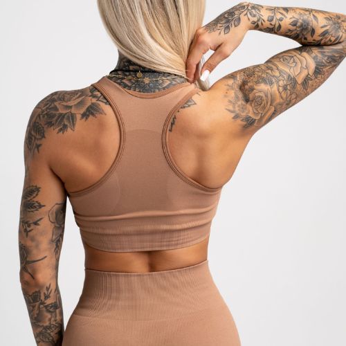 Reggiseno fitness Gym Glamour Compress cappuccino