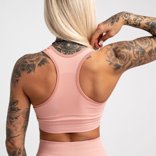Reggiseno fitness Gym Glamour Compress rosa abbronzato