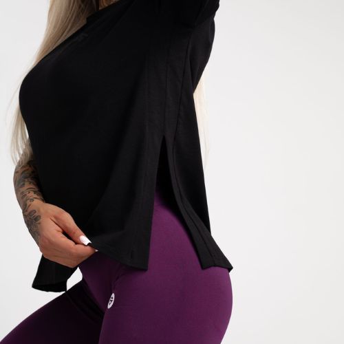 Maglietta da allenamento donna Gym Glamour Glamour nero
