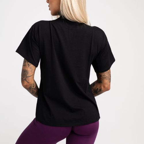 Maglietta da allenamento donna Gym Glamour Glamour nero