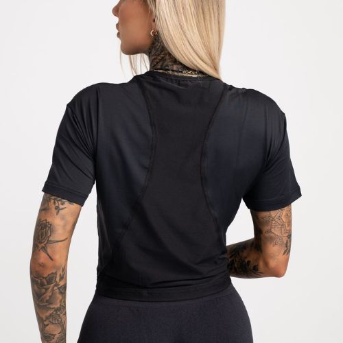 Maglietta da allenamento donna Gym Glamour Sport nero