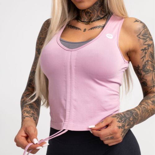 Top da allenamento donna Gym Glamour Pull-on rosa