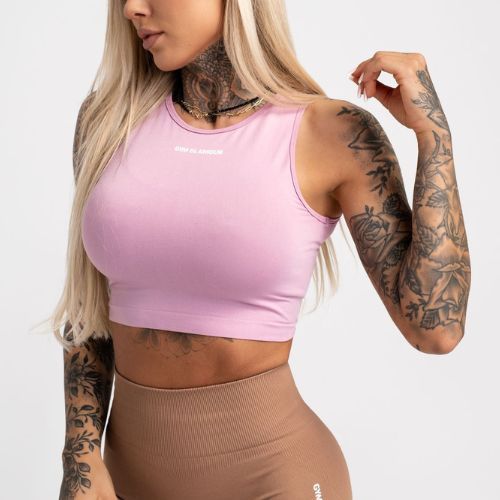 Top da allenamento da donna Gym Glamour Legato rosa