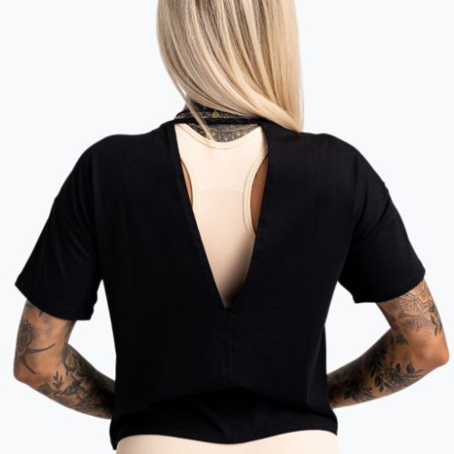 Maglietta da allenamento da donna Gym Glamour V nero