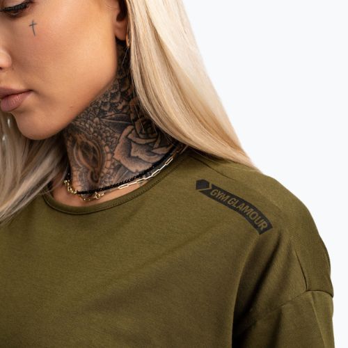 Camicia da allenamento donna Gym Glamour V kaki