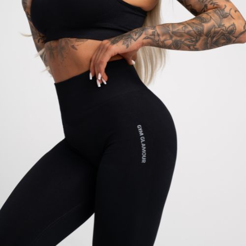 Leggings da allenamento da donna Gym Glamour Compress nero