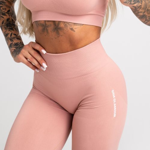 Leggings da allenamento da donna Gym Glamour Compress rose tan