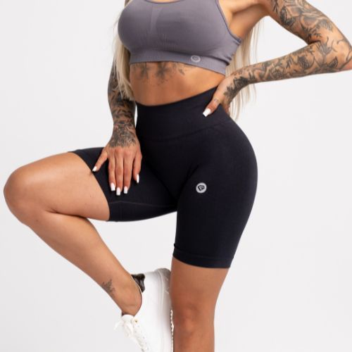 Pantaloncini da allenamento donna Gym Glamour Flexible antracite