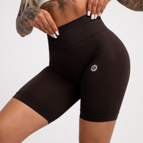 Pantaloncini da allenamento da donna Gym Glamour Flexible brownie