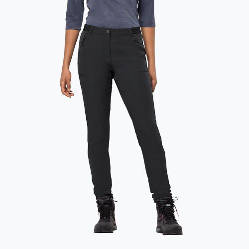 Pantaloni softshell Jack Wolfskin da donna Geigelstein Slim nero