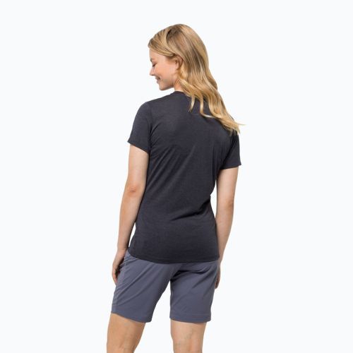 Maglietta da trekking Jack Wolfskin da donna Crosstrail Graphic grafite